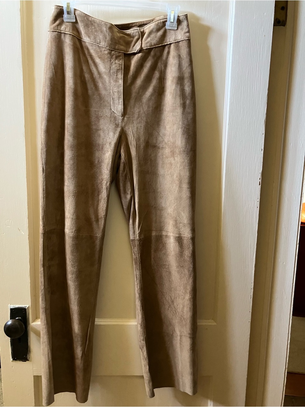 Bernardo Suede Pants in Camel Brown